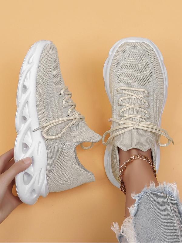 Women's Sporty Lace Up Low Top Minimalist Sneakers, Casual Comfortable Breathable Running Sports Shoes, All-match Non-slip Sneakers for Daily Wear