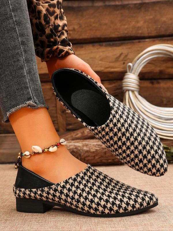 Women's Fashion Leopard Print Slip on Loafers, 2024 New Style Casual Comfortable Pointed Toe Flat Shoes for Daily Wear, Breathable Shoes for All Seasons