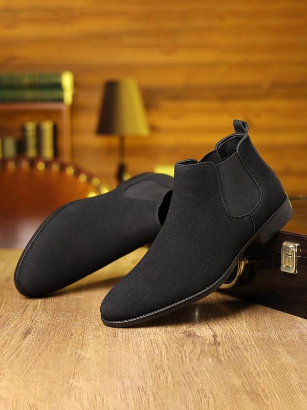 Men's Fashionable Solid Color Chelsea Boots, Casual Comfortable Ankle Boots for Daily Wear, Fashion Shoes for Party, Daily Clothing Decor