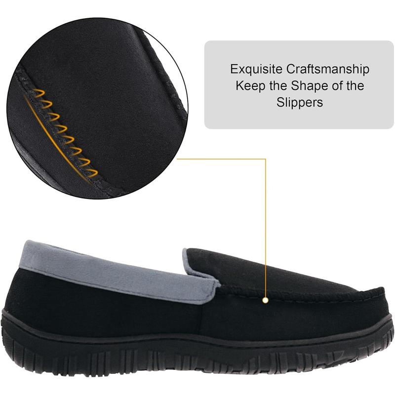 Mens Slippers moccasins for mens memory foam house slippers indoor outdoor house shoes