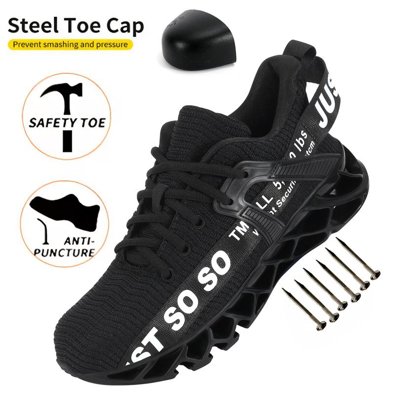 Steel Toe Shoes for Men Women Safety Cap Work Shoes No Slip Comfortable Safety Sneakers Boy Footwear