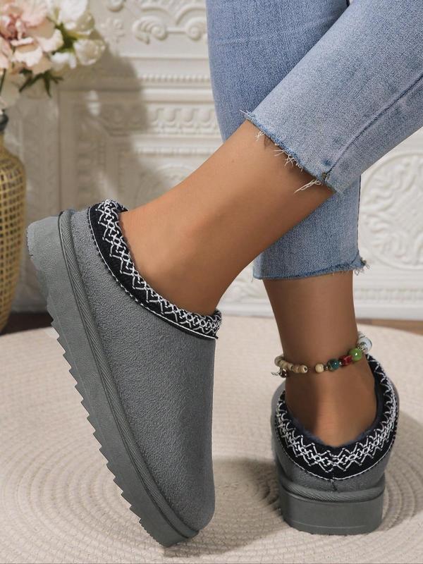 Women's Fashionable Plain Color Home Slippers, Casual Comfortable Home Slippers, Autumn and Winter Indoor and Outdoor Dual-use Warm Slippers Indoor Slippers, Slipper Shoes, Soft Shoes,  Indoor Shoes