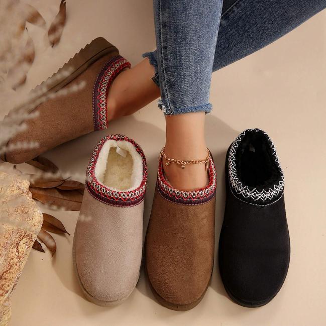 Women's Fur Lined Sandals And Platform Snow Boots - Non Slip Winter Slippers - Girl, Walking Shoes