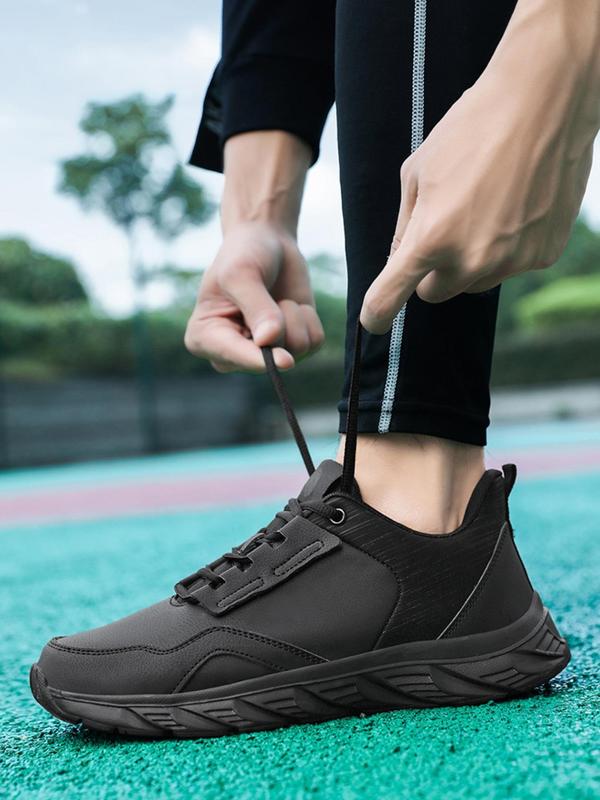 Men's Sporty Lace Up Low Top Walking Shoes, Casual Comfortable Breathable Running Shoes, Fashionable Sneakers for Daily Wear