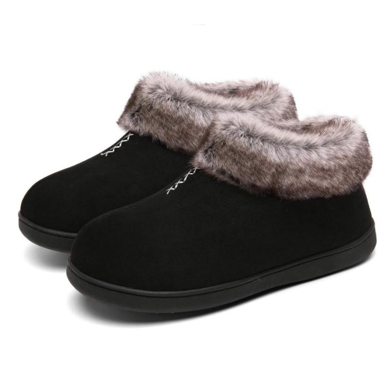 [Fall New Arrivals] Womens Cozy Fall Slippers Fashionable Fluffy Slippers Comfortable Memory Foam Slippers Winter Warm Fleece Lined Shoes with Anti-Skid Rubber Sole Fall Slippers Winter Slippers