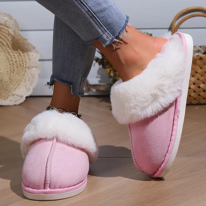 Cozy Warm Dual Fluff Slippers for Women - Ultra Soft, Warm, and Comfy Scuff Slippers with Non-Slip Rubber Sole for Indoor and Outdoor Use, Perfect for Cold Winter Days and House Shoes