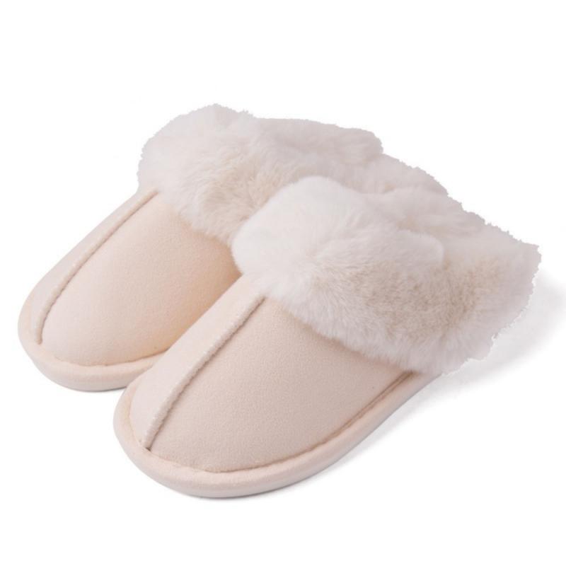 Luxurious Solid Color Fluffy Home Slippers - Ultra-Soft Sole, Cozy Platform Design, Plush Lined, Backless & Non-slip - Quiet Mute Shoes for Ultimate Comfort