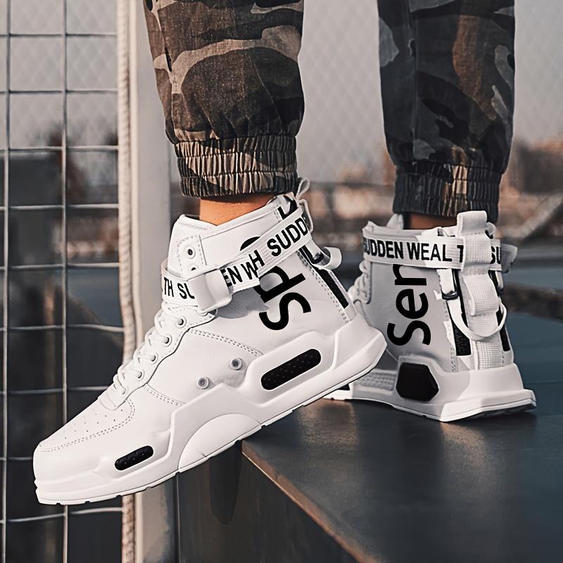 Men's High-Top Sneaker Fashion Sneaker Men's Walking Jogging Exercise Fitness Outdoor Shoes