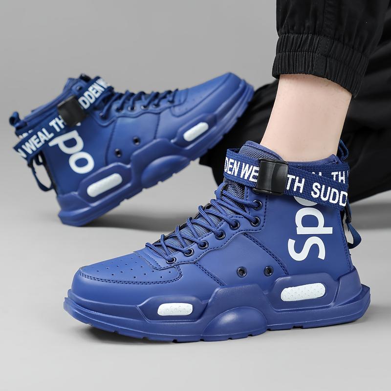 Men's High-Top Sneaker Fashion Sneaker Men's Walking Jogging Exercise Fitness Outdoor Shoes