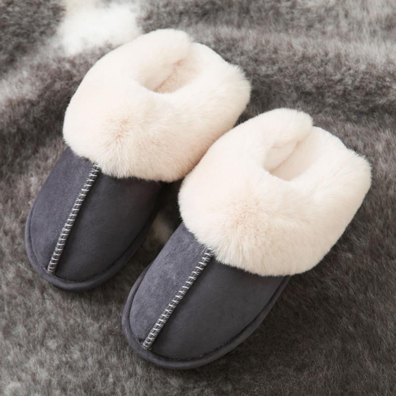 Luxurious Solid Color Fluffy Home Slippers - Ultra-Soft Sole, Cozy Platform Design, Plush Lined, Backless & Non-slip - Quiet Mute Shoes for Ultimate Comfort