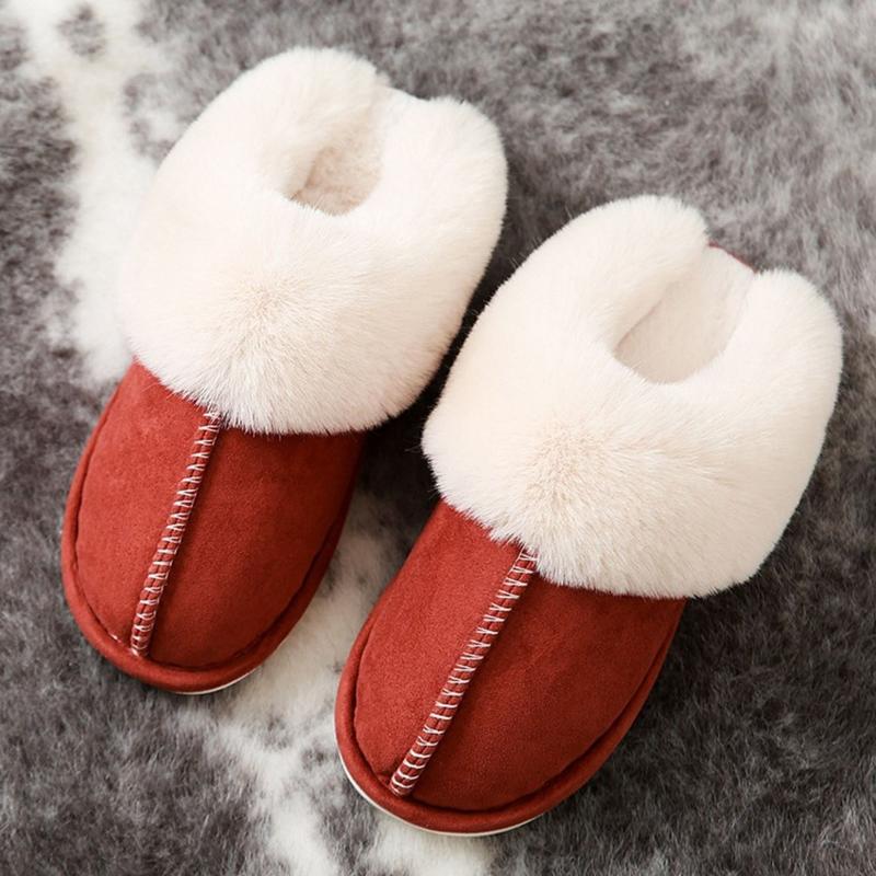 Luxurious Solid Color Fluffy Home Slippers - Ultra-Soft Sole, Cozy Platform Design, Plush Lined, Backless & Non-slip - Quiet Mute Shoes for Ultimate Comfort