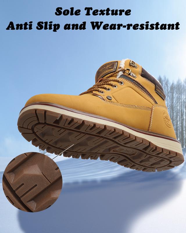 [Free 3 pairs of socks] Winter boots fashion Martin boots men's casual sports shoes anti-ski snow boots warm outdoor waterproof shoes hiking shoes