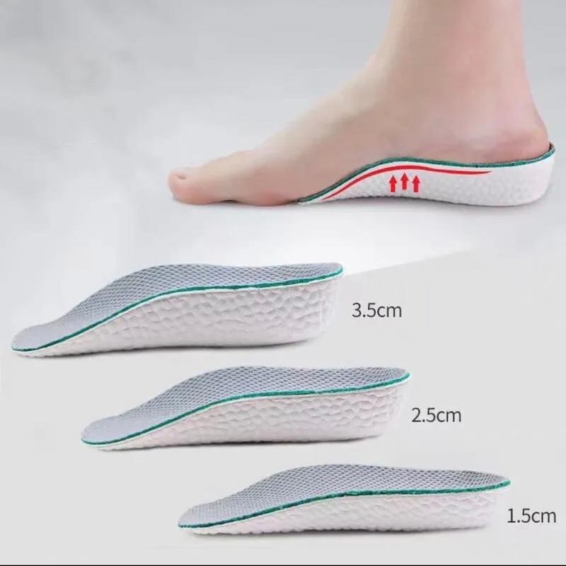 Increase Height Invisible Insoles Shoe Inserts Heel Lift Taller Pad Men Women