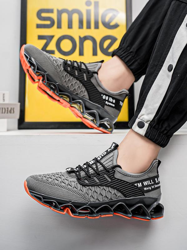 Men's Sporty Lace Up Low Top Sneakers, Casual Comfortable Breathable Running Shoes, Trendy All-match Sneakers for Daily Wear