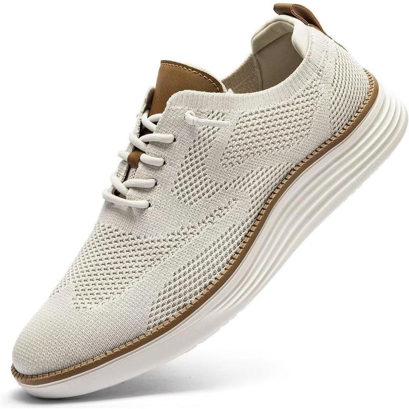 Mens Casual Dress Sneakers Fashion Walking Mesh Oxfords Shoes Business Work Lightweight Soft Sole