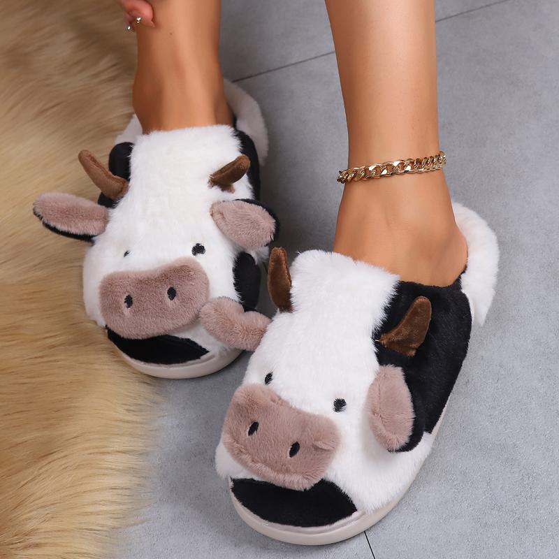 Cute Cow Slippers for Women Winter Cozy Animal House Slippers Cute Slippers Walking Shoes