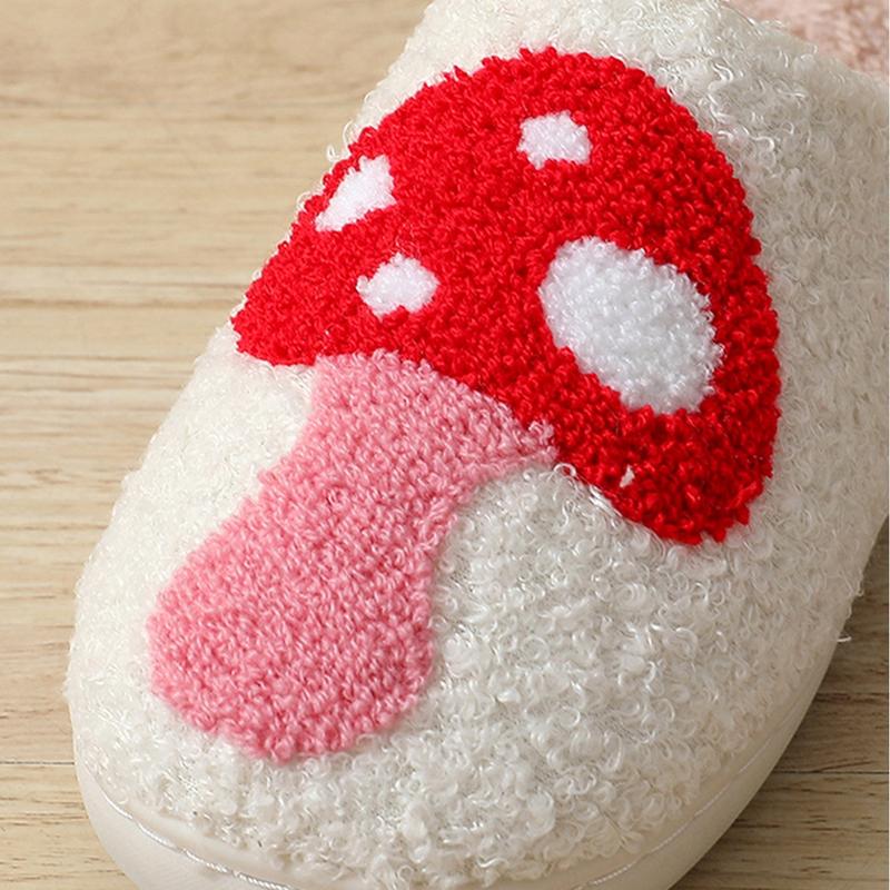 Women Fuzzy Cartoon Pattern Cotton Slippers, Memory Foam Fluffy Slippers, Cozy House Slippers, Indoor Outdoor Home Shoes