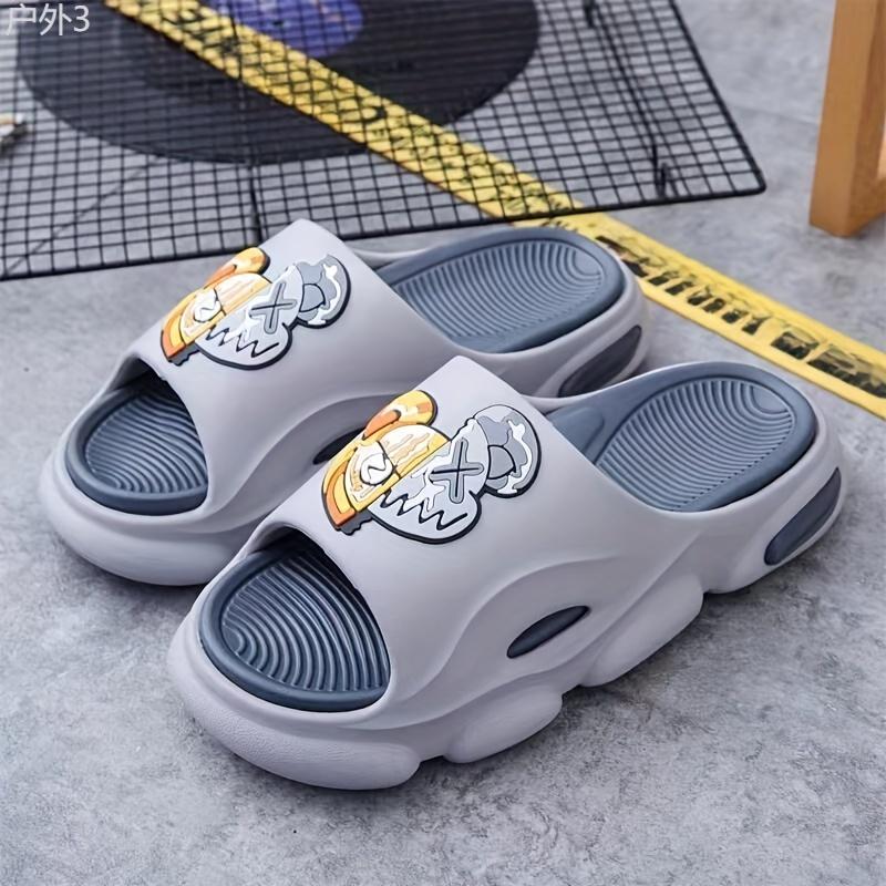 Unisex Trendy Soft Sole Durable Slippers, Comfy Non Slip Casual EVA Slides For Men's & Women's Outdoor Activities Flipflop Walking Shoes