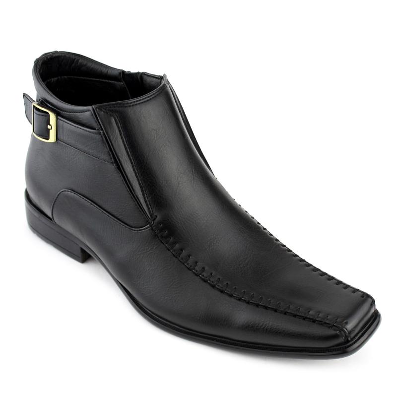 Men's Ankle Boot w  Zipper - Black