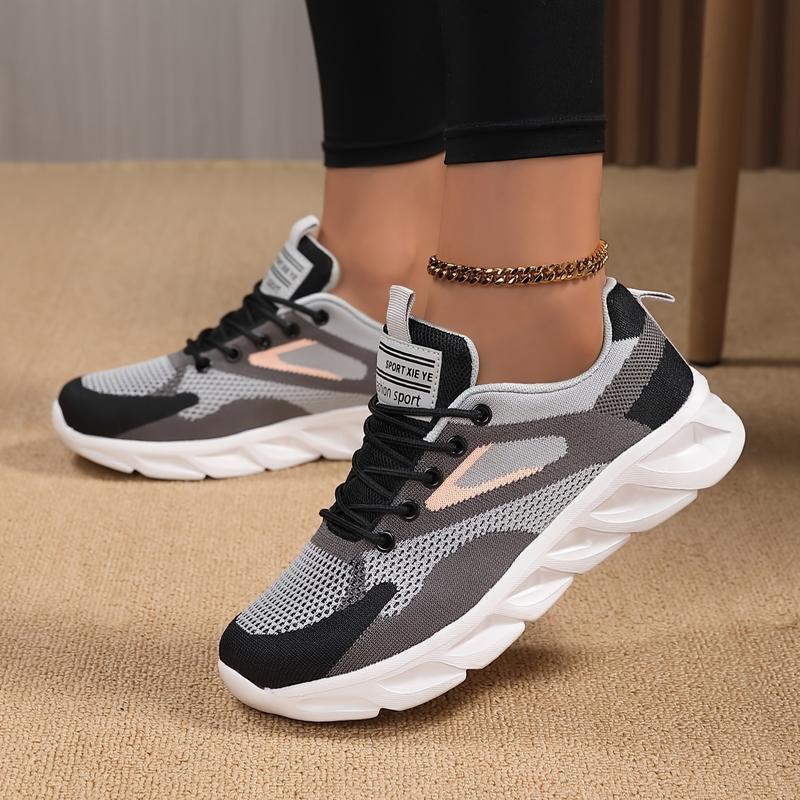 Sosenfer Women's Non-Slip And Wear Resistant Air Cushion Running Shoes, Lace Up Fashion Casual Travel Shoes, Waterproof Lightweight Shock Absorption Sneakers Charms,Tenis Blancos