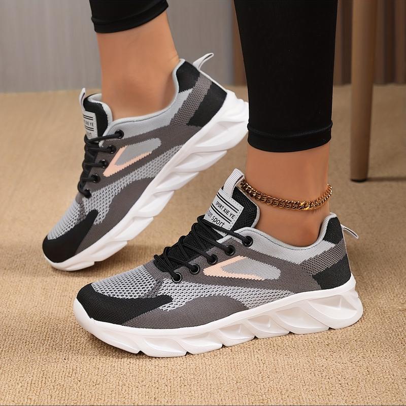 Sosenfer Women's Non-Slip And Wear Resistant Air Cushion Running Shoes, Lace Up Fashion Casual Travel Shoes, Waterproof Lightweight Shock Absorption Sneakers Charms,Tenis Blancos