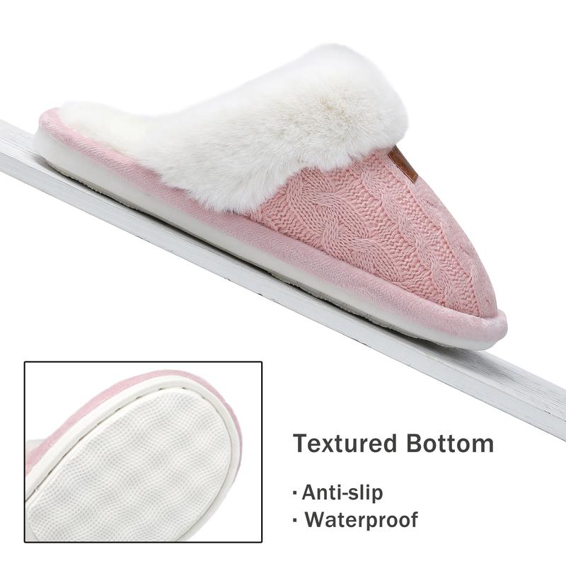 Women's Indoor Home Slippers Memory Foam House Bedroom Slippers Warm Non-slip Slippers Fuzzy Scuffs Outdoor Shoes Best Gift for Women