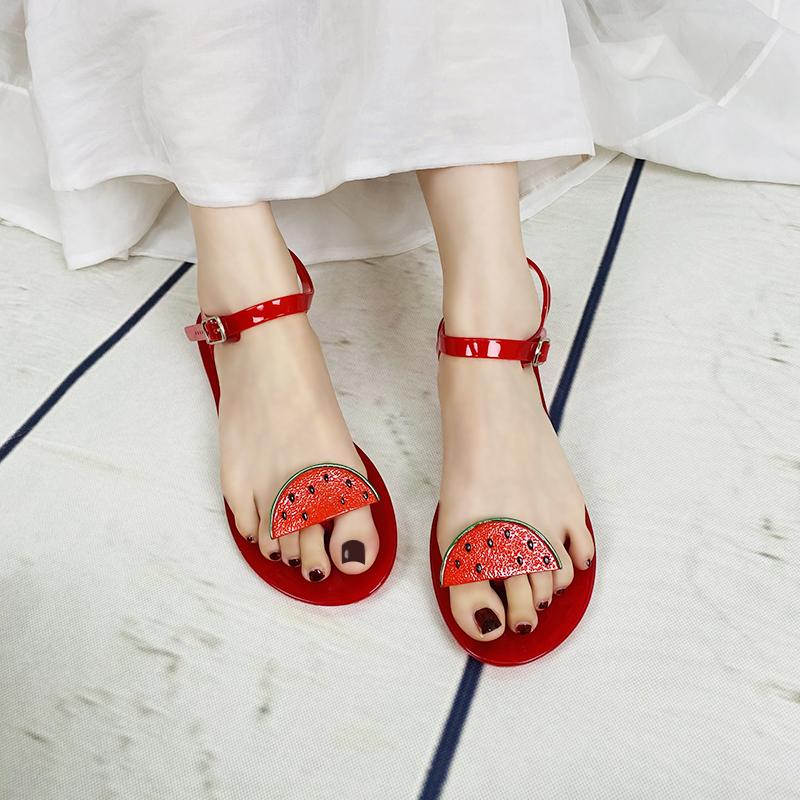 New cute fruit shoes New stylish summer flat beach shoes