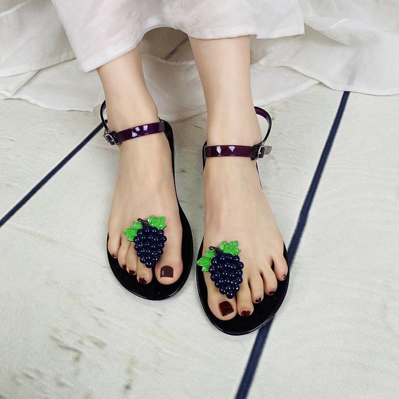 New cute fruit shoes New stylish summer flat beach shoes