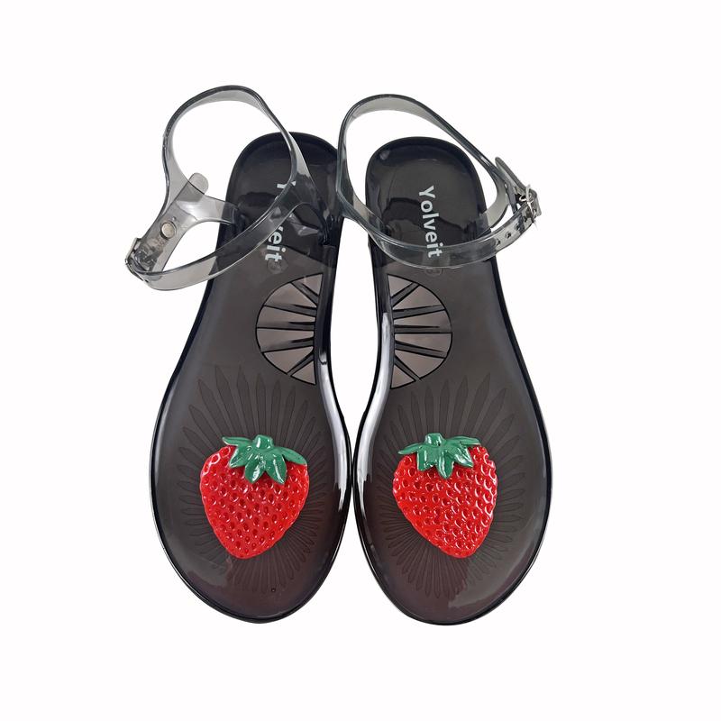 New cute fruit shoes New stylish summer flat beach shoes