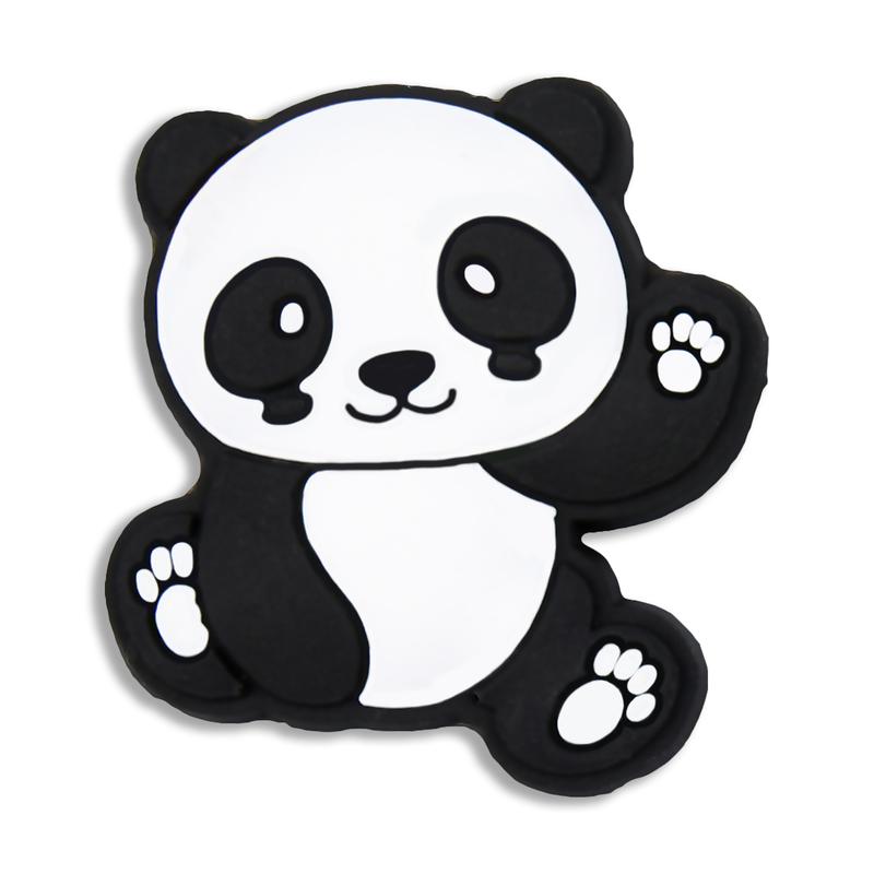 Panda Croc Charms 6PCS PVC Clog Pins Accessories Party Favors Birthday Gifts Holidays Decoration for Boys Women Girls