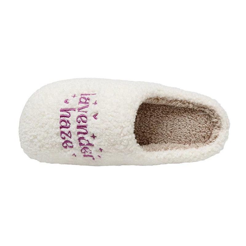 Warm Slippers Cushion Slides Lavender Haze Soft Warm Comfort Flat Cozy Fuzzy Woman House Eras Midnights Shoes