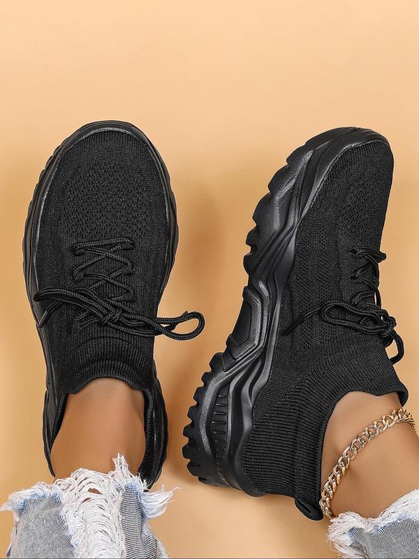 Women's Fashionable Lace Up Low Top Sneakers, Designer Shoes, Casual Comfortable Breathable Sports Running Shoes, All-match Basic Shoes for Daily Wear