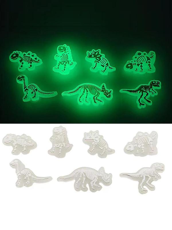 Cute Cartoon Dinosaur Shoe Charm, 14pcs Glow in the Dark Shoe Decoration, Luminous Shoe Decoration for Girls & Women, Shoes Decorations for Clogs, Sandals, Slippers, Sneakers