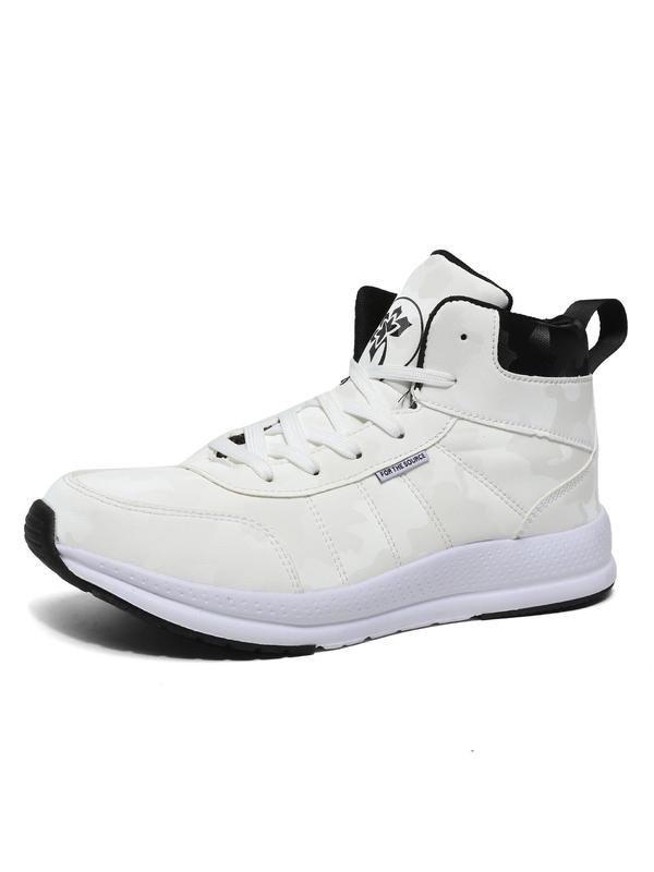 Men's Fashionable Lace Up High Top Skate Shoes, Casual Comfortable Sports Shoes for Daily Wear, Male All-match Round Toe Shoes for Daily Wear