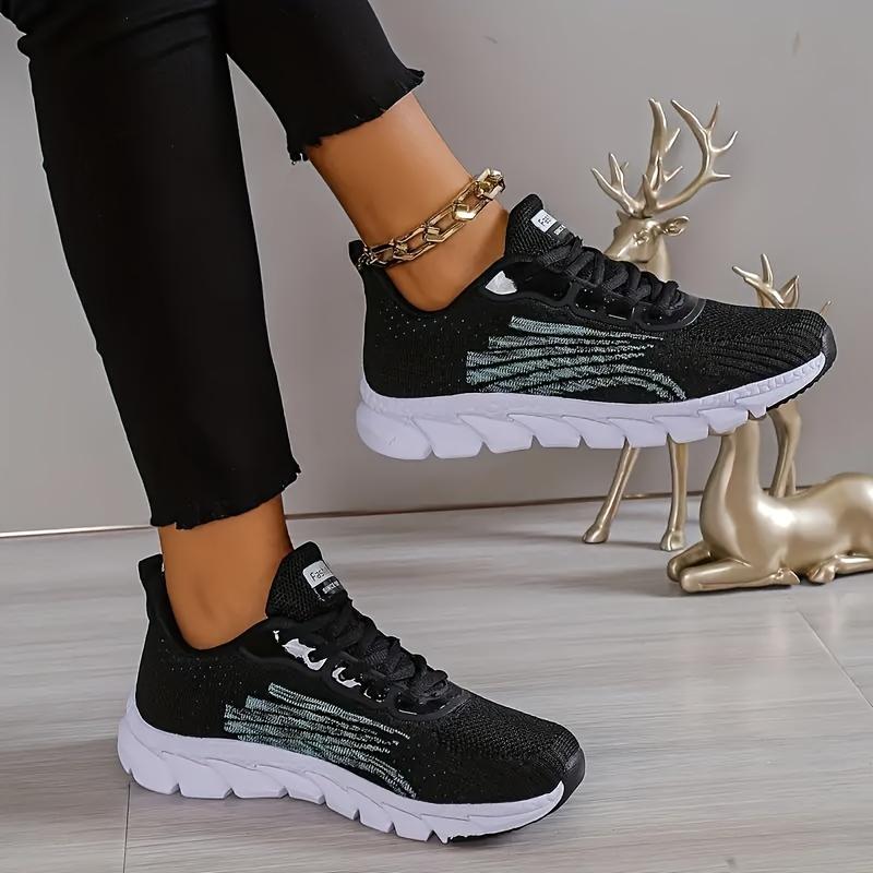 Women's Solid Color Casual Sneakers, Lace Up Comfy Breathable Soft Sole Shoes, Lightweight Low-top Running Shoes plus size Closed Walking Shoes