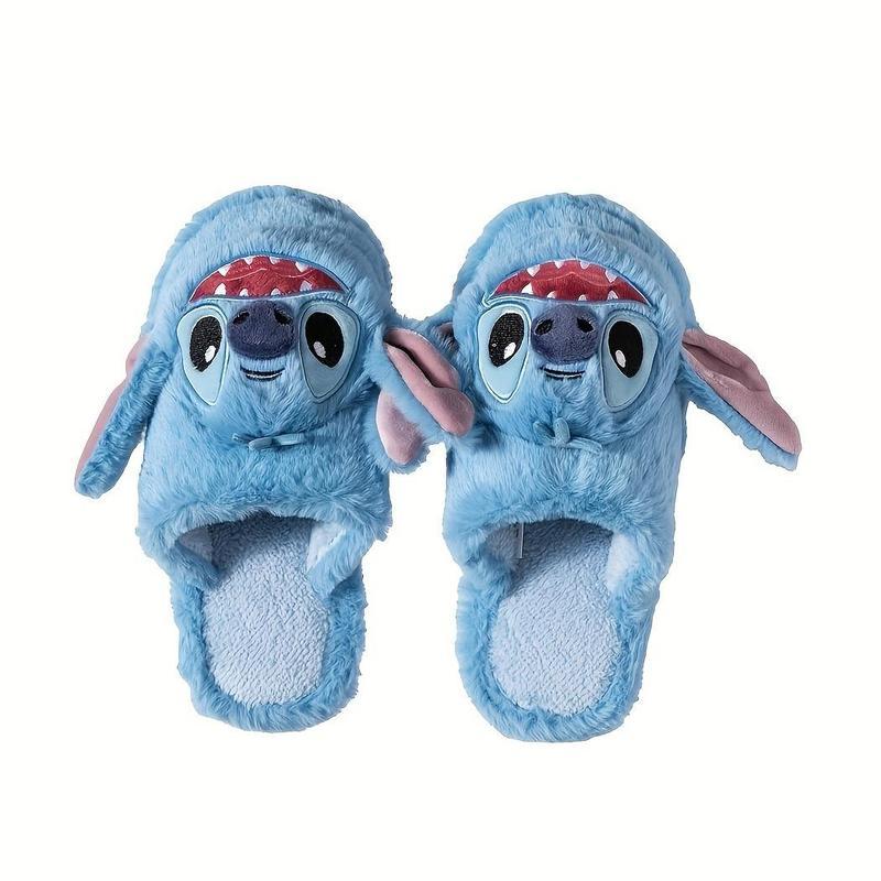 MINISO Disney Stitch Cozy Indoor Slippers | Cute & Lightweight Fall Winter Cartoon Slippers | Non-Slip Home Shoes for Women & Men | Unisex Comfortable Walking Shoes for Home Lovers