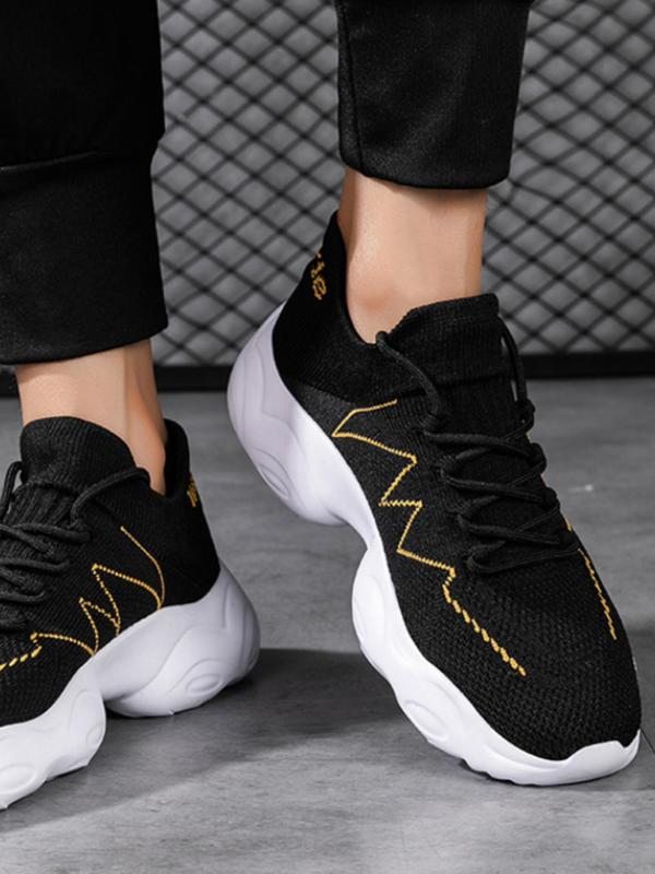 Women's Fashionable Colorblock Lace Up Low Top Sneakers, Casual Comfortable Breathable Sports Running Shoes, All-match Basic Shoes for Daily Wear