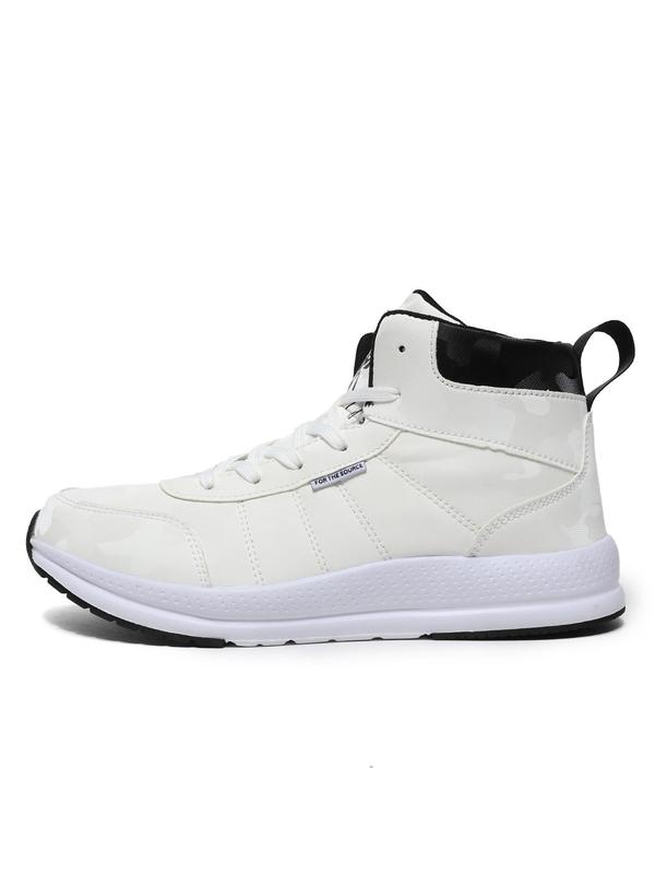 Men's Fashionable Lace Up High Top Skate Shoes, Casual Comfortable Sports Shoes for Daily Wear, Male All-match Round Toe Shoes for Daily Wear