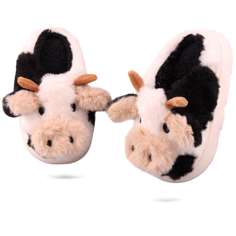 Cow Slippers Animal  Comfort Shoe Youth Fuzzy Slippers Comfy House Memory Foam Cute Soft Non-slip Flipflop Slide cartoon slipper