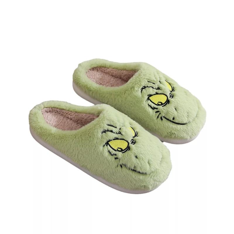 Christmas indoor soft home slippers men and women warm cotton bedroom slippers comfortable autumn and winter home slippers comfortable