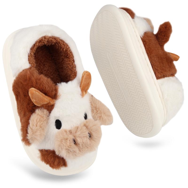 Cow Slippers Animal  Comfort Shoe Youth Fuzzy Slippers Comfy House Memory Foam Cute Soft Non-slip Flipflop Slide cartoon slipper