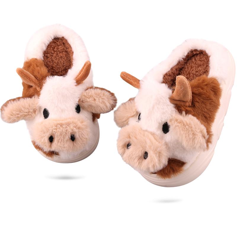 Cow Slippers Animal  Comfort Shoe Youth Fuzzy Slippers Comfy House Memory Foam Cute Soft Non-slip Flipflop Slide cartoon slipper