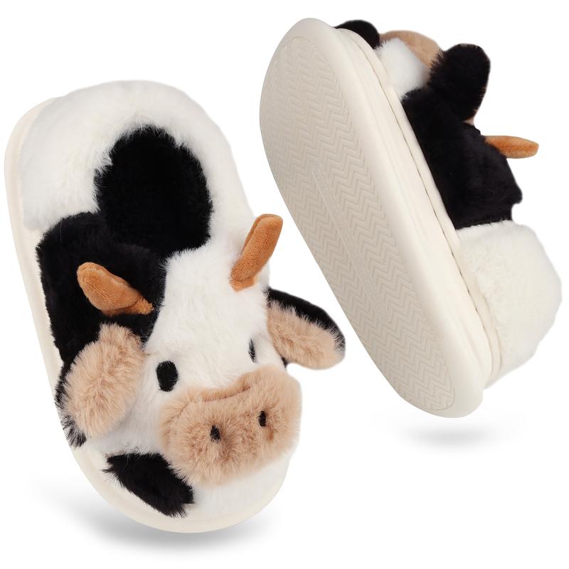 Cow Slippers Animal  Comfort Shoe Youth Fuzzy Slippers Comfy House Memory Foam Cute Soft Non-slip Flipflop Slide cartoon slipper