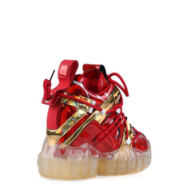 Anthony Wang Red Iron Sneaker Wedge for Women - Casual Trainers