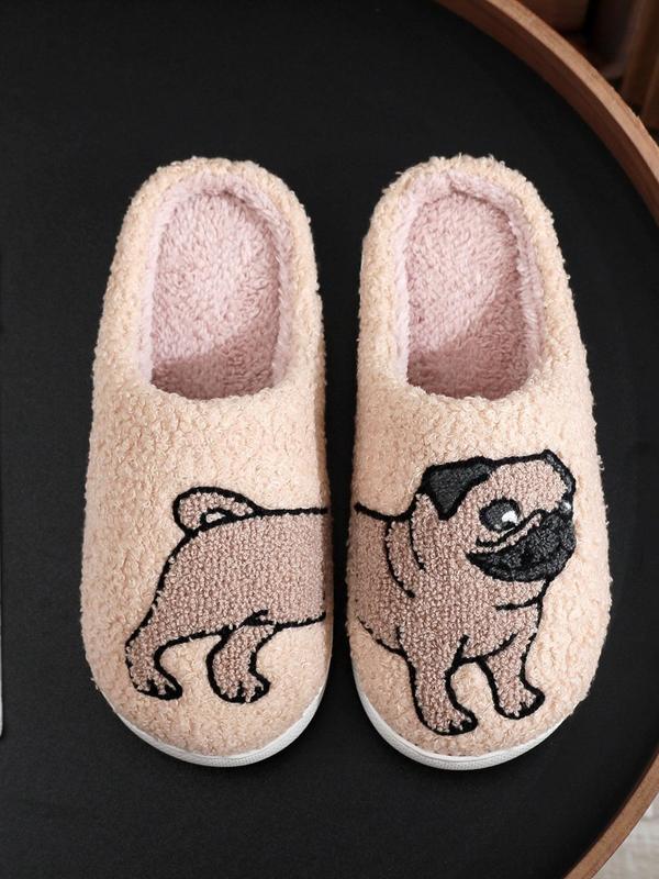 Women's Cute Cartoon Cat Pattern Plush Slippers, Casual Soft Comfortable Home Slippers, Warm Slippers for Indoor & Outdoor Use for Fall & Winter