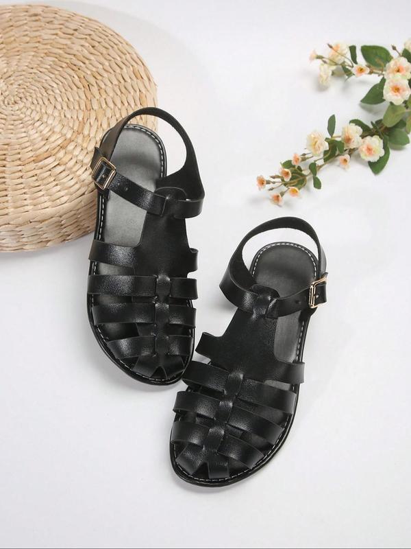 Women's Fashionable Hollow Out Design Sandals, Casual Breathable Soft Sole Sandals for Summer, Lightweight Non-slip Sandals for Daily Wear