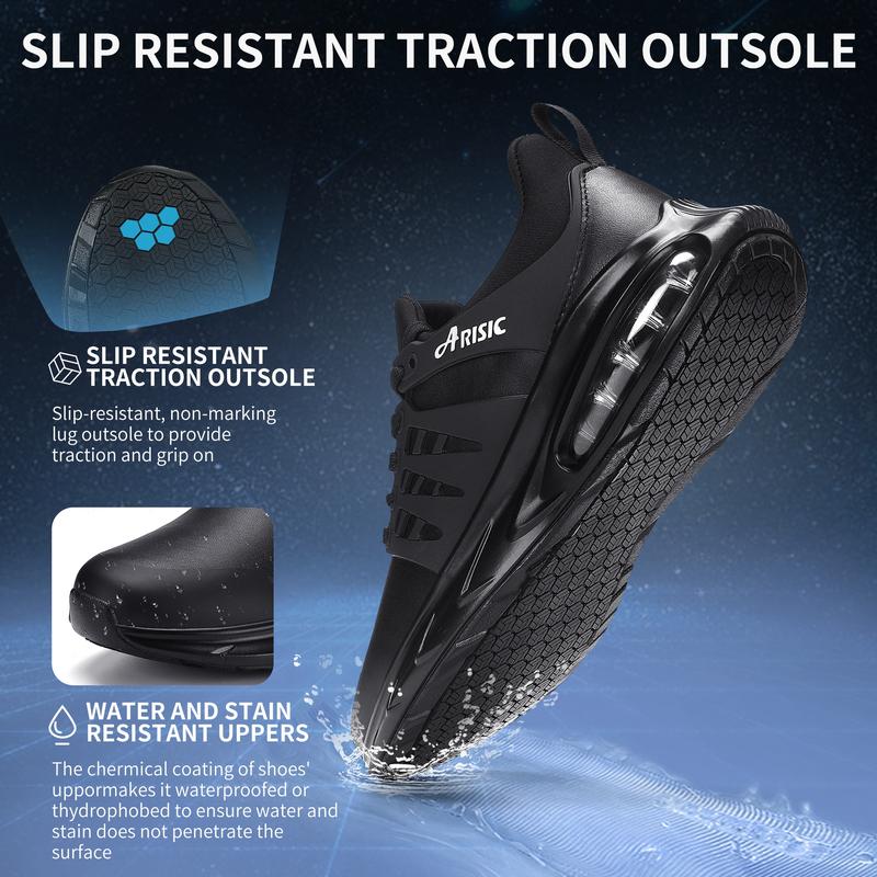 Non Slip Shoes for Men Food Service Waterproof Restaurant Men Work Shoes Comfort Slip on Sneakers Kitchen Chef Slip Resistant Food Service Shoes