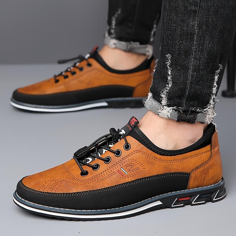 PLUS SIZE Men's Trendy Non Slip Casual Shoes With Adjustable Buckle, Comfy Casual Soft Sole Shoes For Men's Outdoor Activities