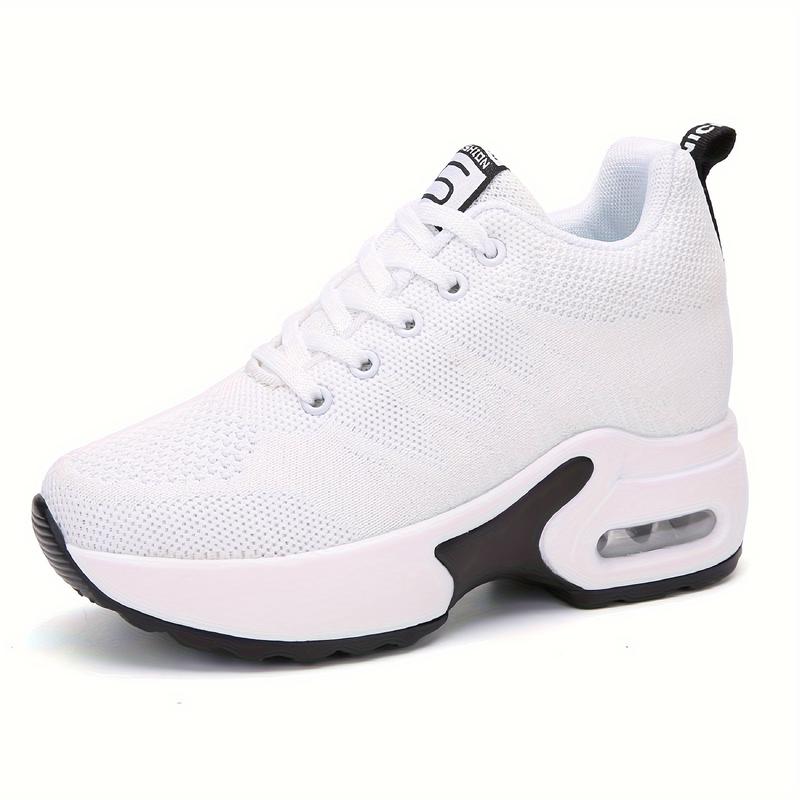 Womens Air Cushion Sport Sneakers - Lightweight & Breathable with Elevator Sole - Fashionable Outdoor Walking Trainers for All-Day Comfort and Support chunky  trainers