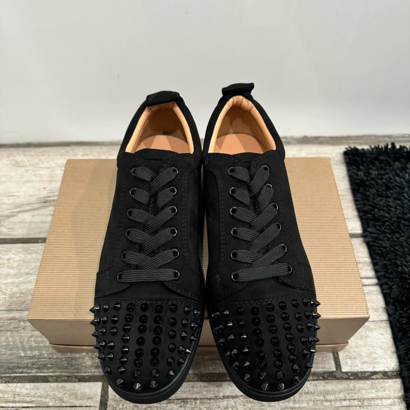 Men's Black Spike Suede Casual Shoes 2024 stylish